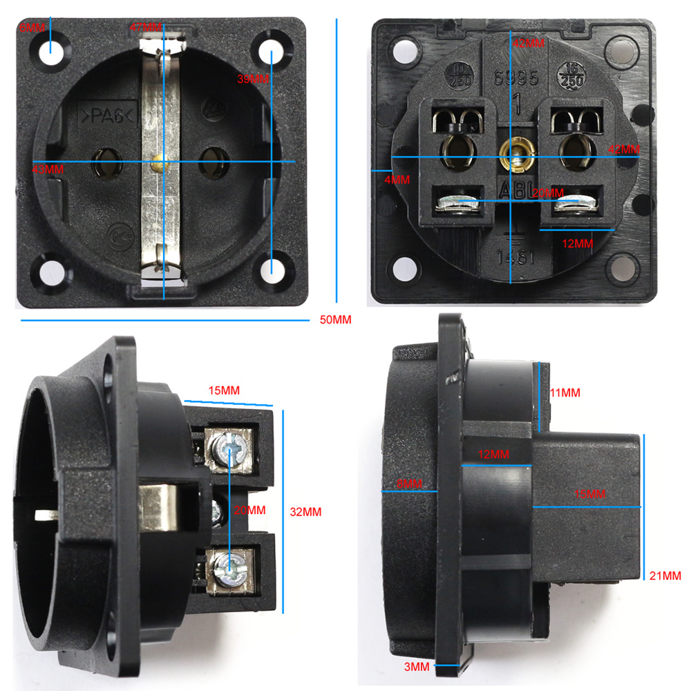 ABL SURSUM Embase Schuko 16A IP20 Bleue - Audiophonics